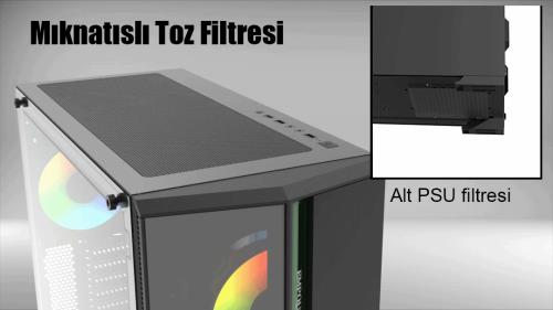 EMPOUSA EMG-17XN 750W 80 PLUS 4X120MM FAN RGB + Gaming ATX PSU YOK KUMAND VAR